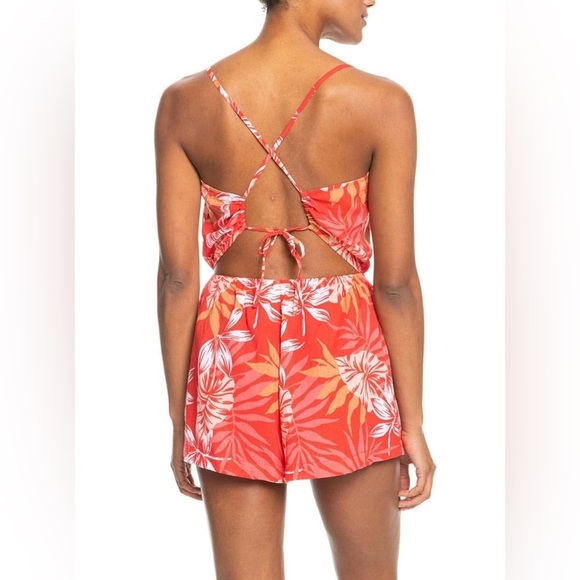 Roxy On Way Love Romper Hibiscus Seaside Tropics - Picture 3 of 7